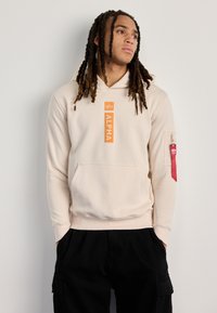 Alpha Industries - HOODY - Hoodie - stream white Miniatyrbilde 1