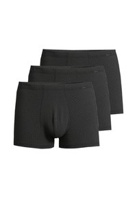 Boxer briefs neri, caratterizzati da un motivo geometrico in una tonalità più chiara, con una vestibilità aderente e una cintura elastica. Set di tre.