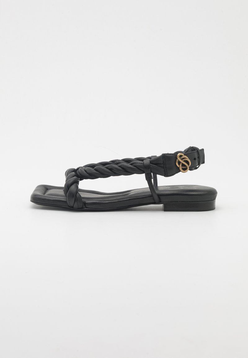 Scarosso EMMA - Sandalias De Dedo - Black/negro