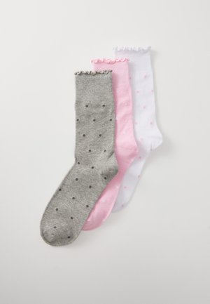 JXPOLLY POLKA DOT SOCK 3 PACK - Kojinės - pink lady/white