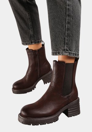Bottines à plateau - marron chocolat