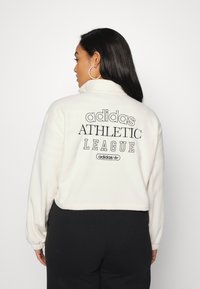 adidas Originals CROPPED - Flisinis džemperis - white