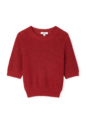 REGULAR FIT OPENWORK - T-shirt basic - red