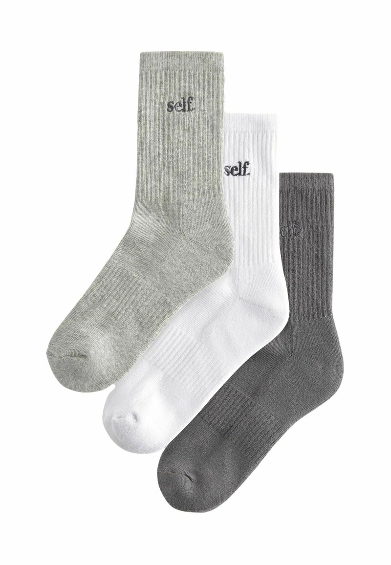 Self. CUSHION SOLE 3 PACK - Socks - grey grape white