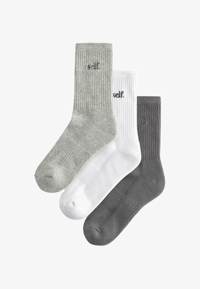 Self. CUSHION SOLE 3 PACK - Strømper - grey grape white