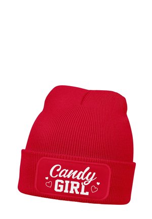 CANDY -  SPRUCH KARNEVAL FASCHING - Beanie - rot