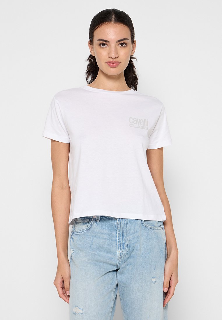 Cavalli Class T-shirt print crème