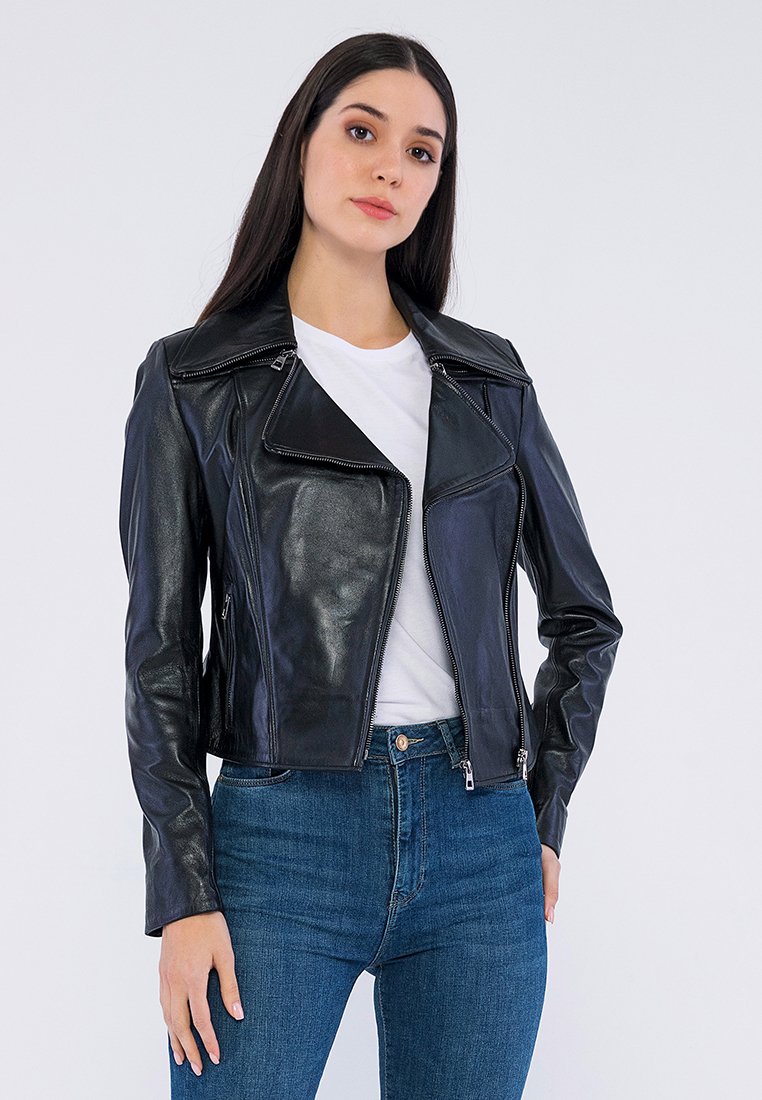 Giorgio Di Mare Leather jacket, Women's, Size: XXL, Black
