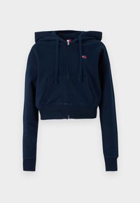 BOXY CROP HOODIE - Užtrauktuku užsegamas treningas - dark night navy