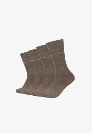 Marc O'Polo, SOCKEN PREMIUM ESSENTIALS 4ER PACK UNISEX - Sokken - caramel melange
