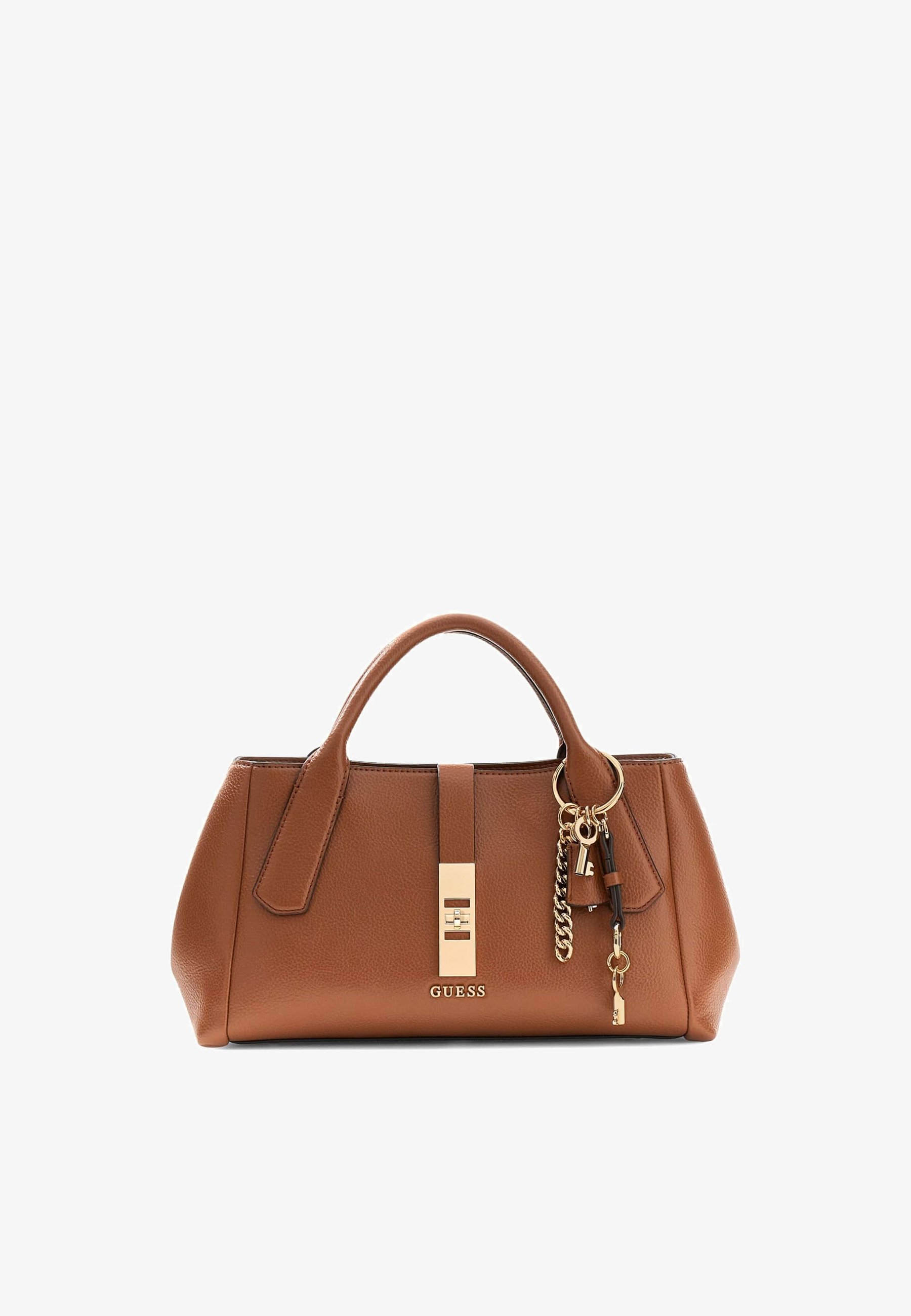 Guess PAISLEIGH SMALL SATCHEL - Bolso de mano - light taupe/beige Guess PAISLEIGH SMALL SATCHEL - Bolso de mano - light taupe/beige