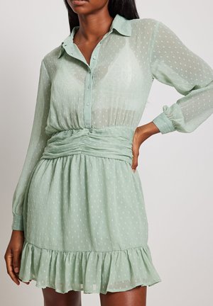 DOBBY MINI DRESS - Vapaa-ajan mekko - dusty green