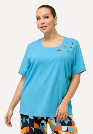 Ulla Popken T-shirt print - light blue