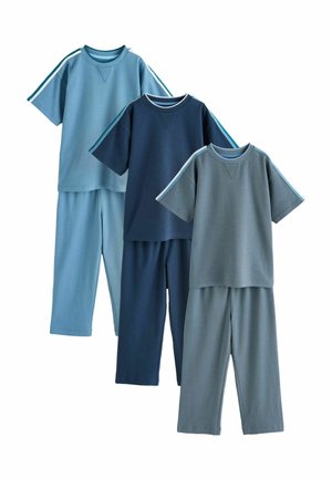 Next, REGULAR FIT - SHORT SLEEVE JOGGER PYJAMAS SET 3 PACK - Nachtwäsche Set - grey blue black