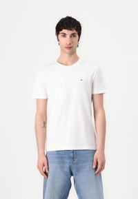 Tommy Jeans TEE 3 PACK - T-shirt basic - ecru/dark night navy/red