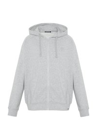 MIT REISSVERSCHLUSS - Zip-up sweatshirt - m neutral gray melange