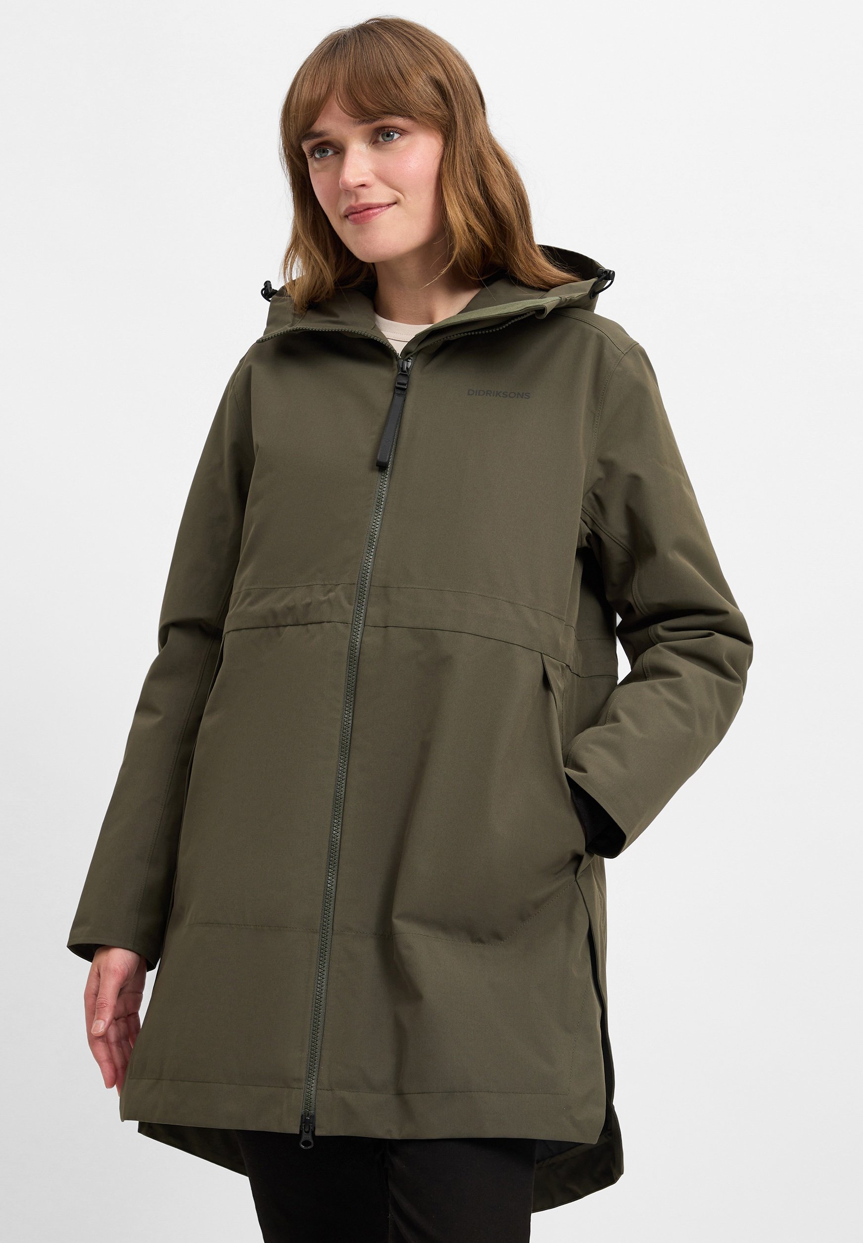Didriksons ELENA Waterproof jacket oliv/blue Zalando