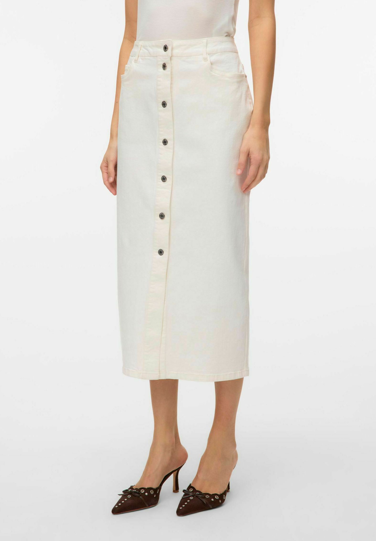 Vero Moda Jupe crayon snow white/blanc