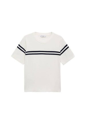 Mango STRIPED SHORT-SLEEVED  - Print T-shirt - off-white