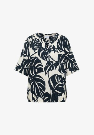 Cecil, KURZARM BLUSE MIT SPLIT NECK - Blouse - palm breeze green