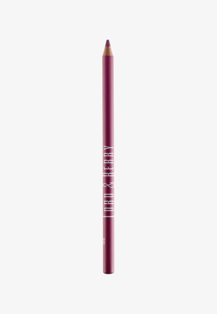 Slim mauve liplinerpotlood met "Lord & Berry" in het wit gedrukt aan de zijkant tegen een witte achtergrond.