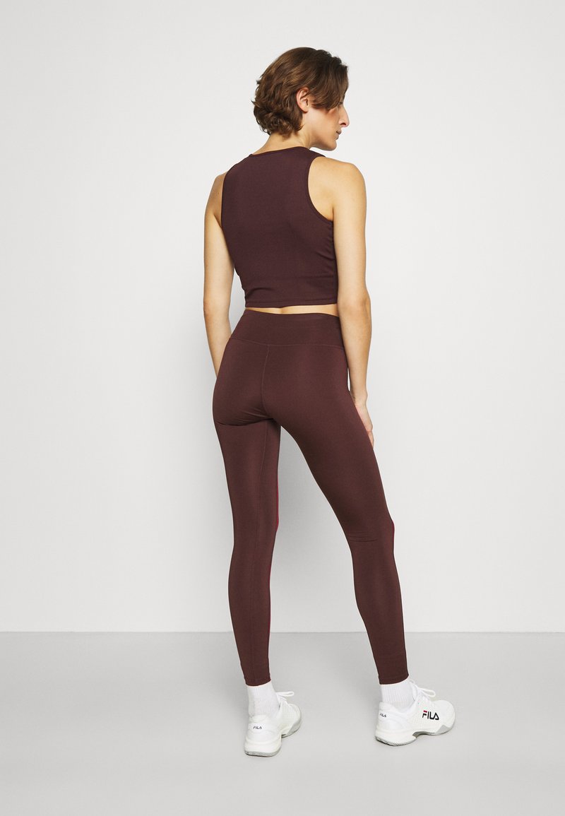 Damen Sportbekleidung | Björn Borg HIGH WAIST Tights biking red/bordeaux - QO12051 Damen Sportbekleidung | Björn Borg HIGH WAIST Tights biking red/bordeaux - QO12051