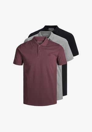 Jack & Jones, 3 PACK BASIC - Polo - proyal grey black
