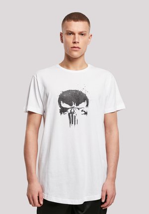 F4NT4STIC MARVEL KNIGHTS PUNISHER TV SKULL - T-shirt print - white