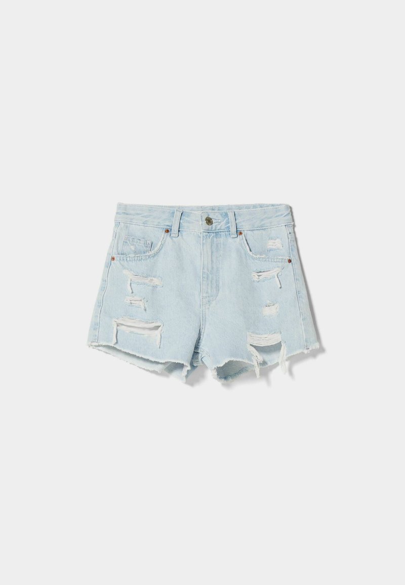 Damen Kleider | Bershka VINTAGE WITH RIPS Jeans Shorts light blue/hellblau - PE53899 Damen Kleider | Bershka VINTAGE WITH RIPS Jeans Shorts light blue/hellblau - PE53899