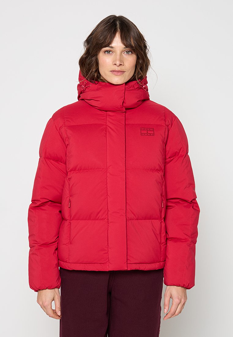 Tommy Jeans Gewatteerde jas bordeauxrood