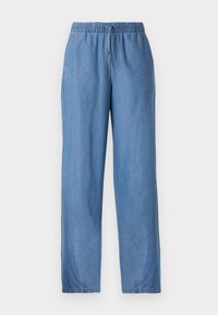 ONLBEA STRING STRAIGHT PANT - Pantalon classique - medium blue denim