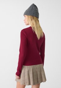 Stradivarius LONG SLEEVE - Cardigan - bordeaux