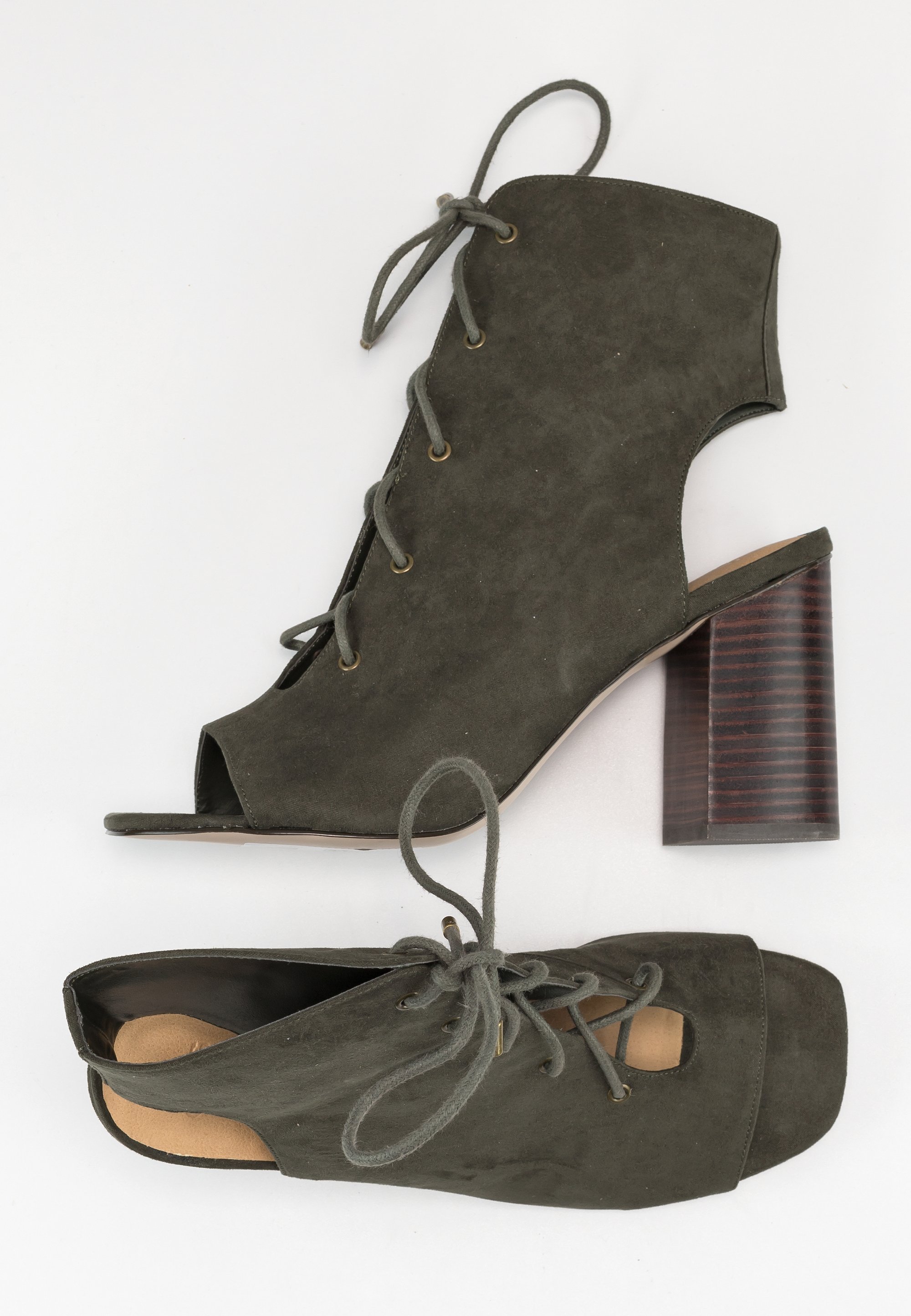 ASOS High heeled ankle boots green (Pre-owned) Zalando