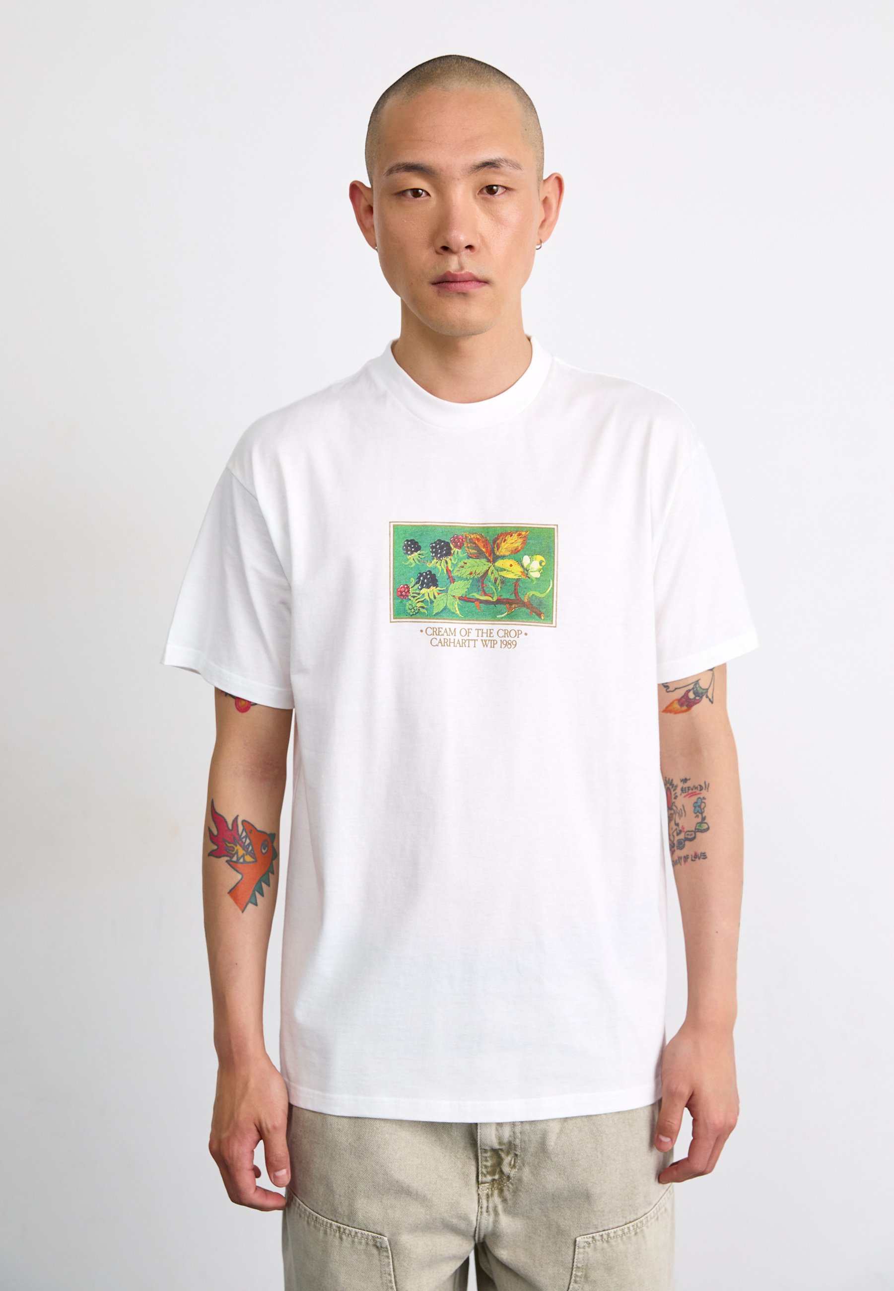 Carhartt WIP CREAM OF THE CROP - Print T-shirt - white - Zalando