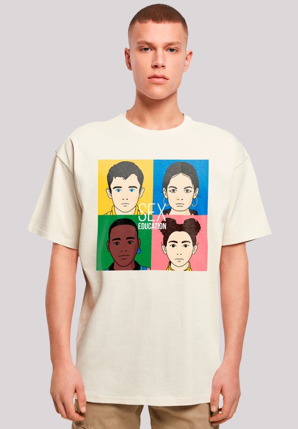 SEX EDUCATION BLUR COVER NETFLIX TV SERIES - T-Shirt print - sand