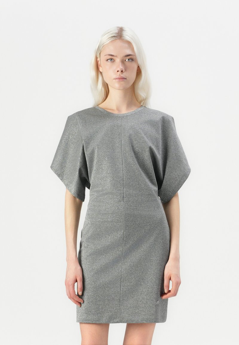 Replay DRESS - Robe en jersey - silver coloured
