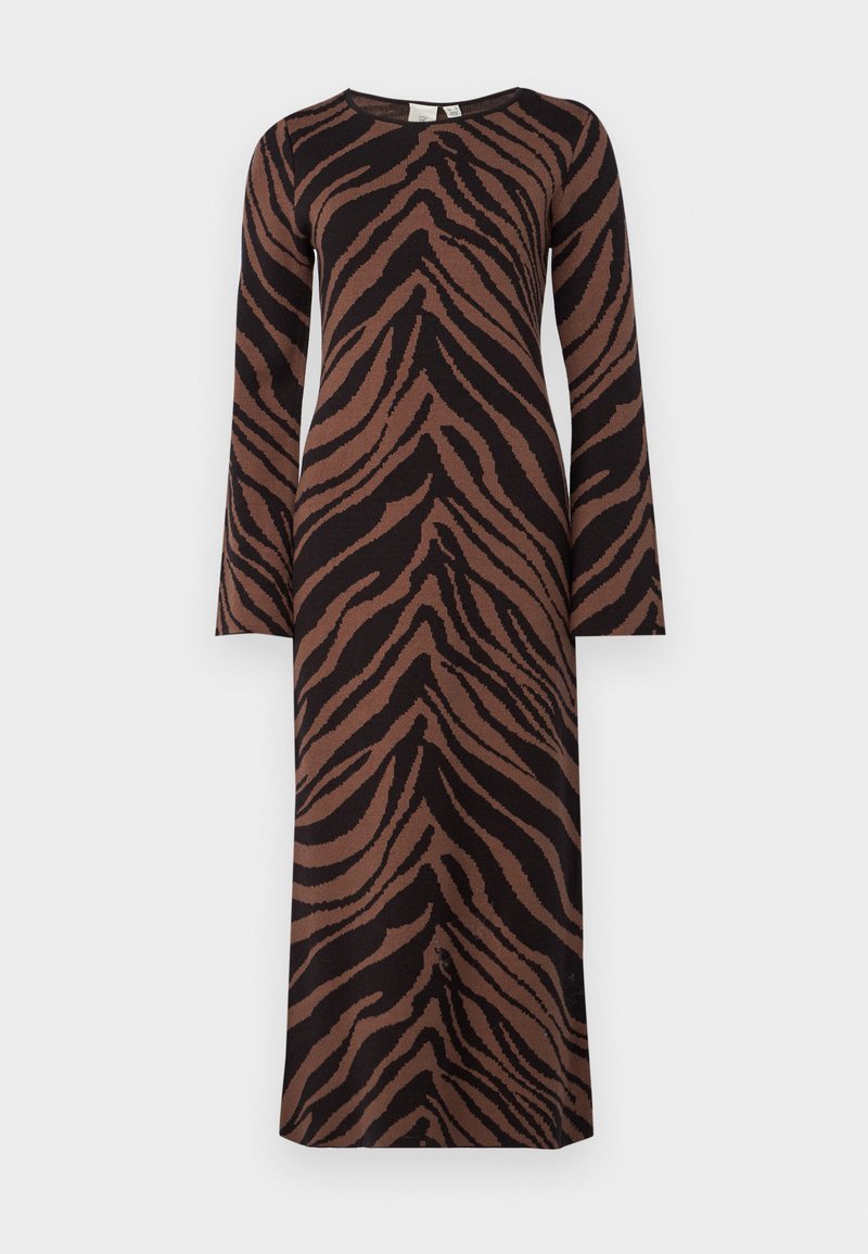 princess polly baby blue dress Nina Ricci zebra-print Midi Dress | Brown main image 0