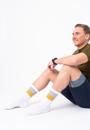 OCCULTO, OCCULTO SPORTSOCKEN 'RENNRAD' UNISEX 4PACK - Socken - grün-weiß