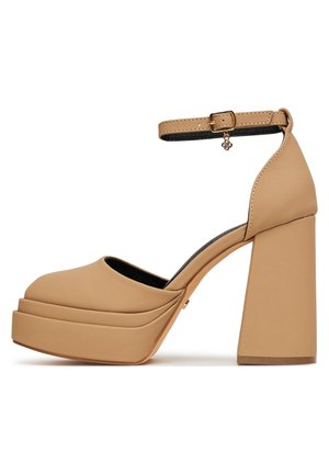 SHUTTLE - Kõrge kontsaga kingad - dark beige