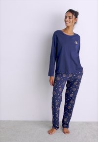 LASCANA VIVANCE DREAMS BY LASCANA VD MOON SMILE  - Nattplagg set - dark blue