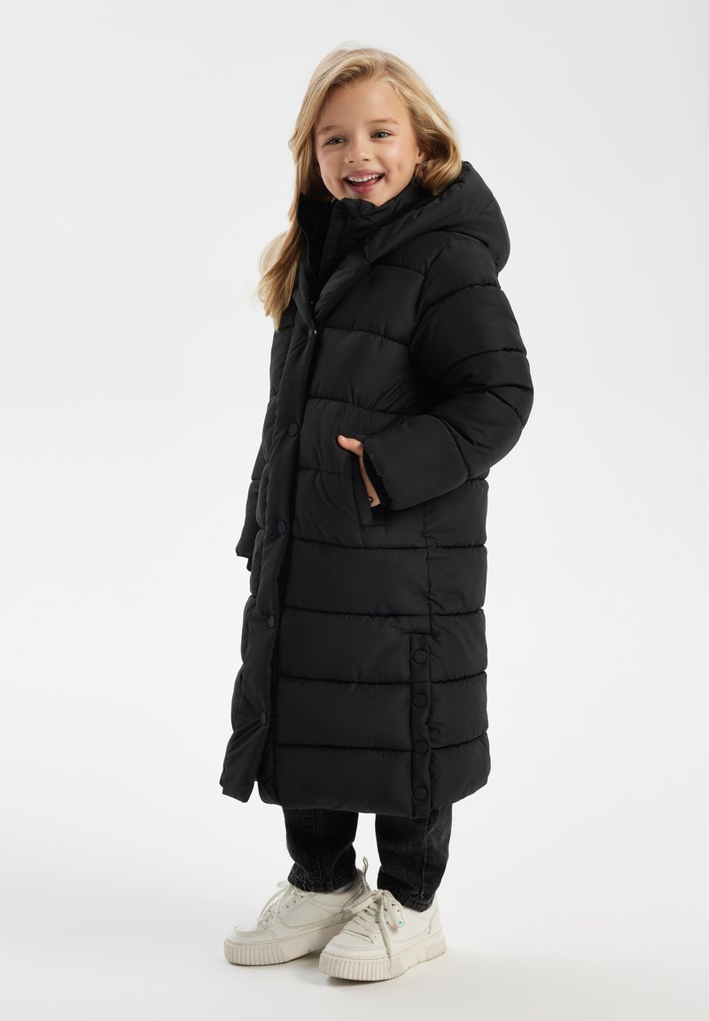 MINOTI HOODED LONGLINE PADDED - Talvejope - black