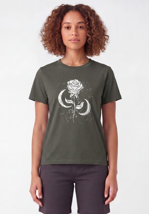 watapparel, ROSE UND MOND - T-shirt print - khaki