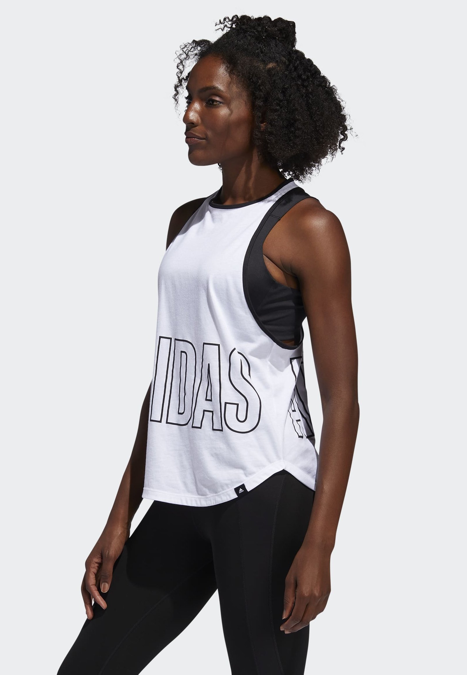 adidas Performance ALPHASKIN GRAPHIC TANK TOP - Top - white - Zalando.co.uk