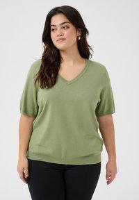 Kaffe Curve - KCLIZZY - Basic T-shirt - oil green Thumbnail Image 1
