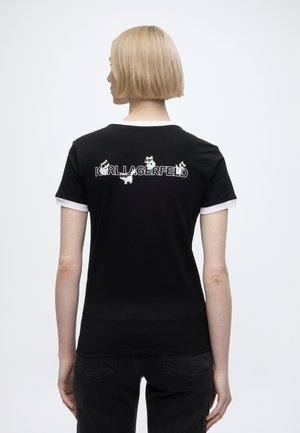 KARL LAGERFELD, IKON CHOUPETTE CONTRAST  - T-shirt imprimé - black