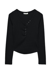 WITH BUTTONS - Pitkähihainen paita - black