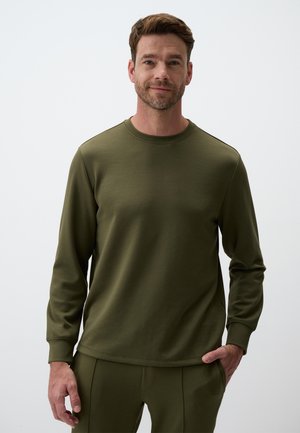 CREW NECK LONG SLEEVE - Sweatshirt - khaki