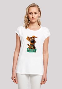 F4NT4STIC EXTENDED SHOULDER 'SCOOBY DOO PUPPY SCOOBY' - T-shirts med print - white