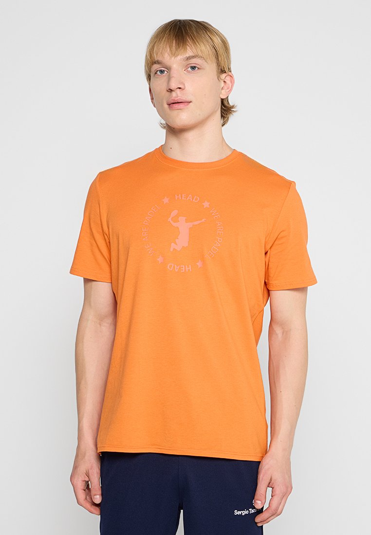 Head T-shirt print oranje