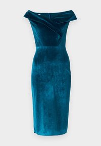 Não selecionado, dark teal blue